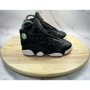 Nike Air Jordan Black White Retro 13 Playoffs Shoes DJ3005-062 Kids Size 12C